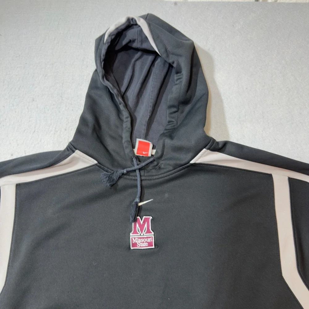 Nike Team Missouri State Bears Hoodie Mens Medium Grey Pullover MSU NCAA Sweat